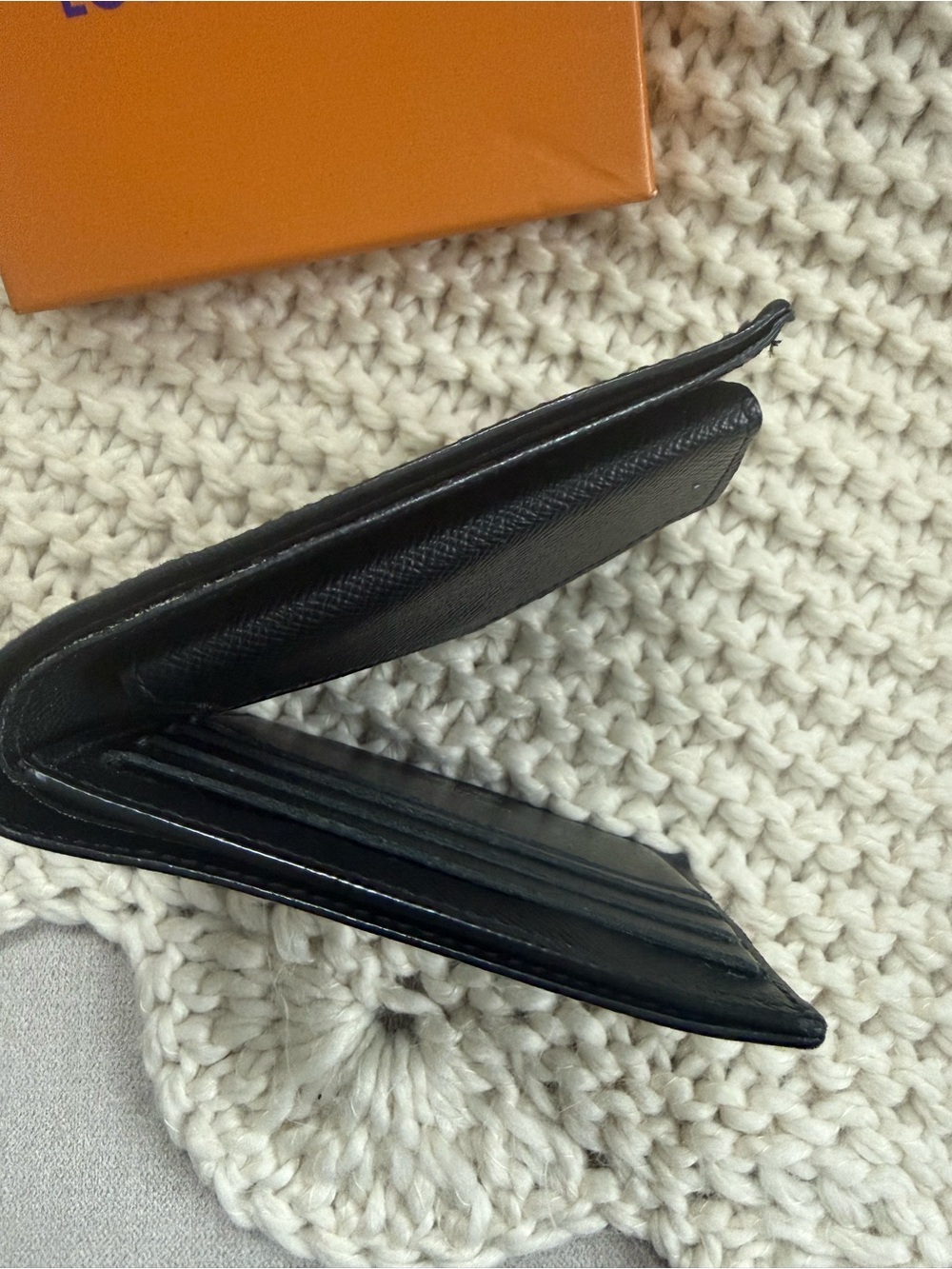 Louis Vuitton Black Epi Leather Black  Bi-Fold Wallet with Box - Picture 6 of 6